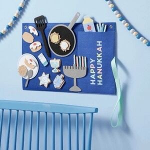 Blue Hanukkah Felt Playset